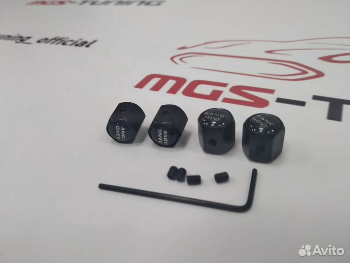 Колпачки на ниппель Range Rover Black с антикражей