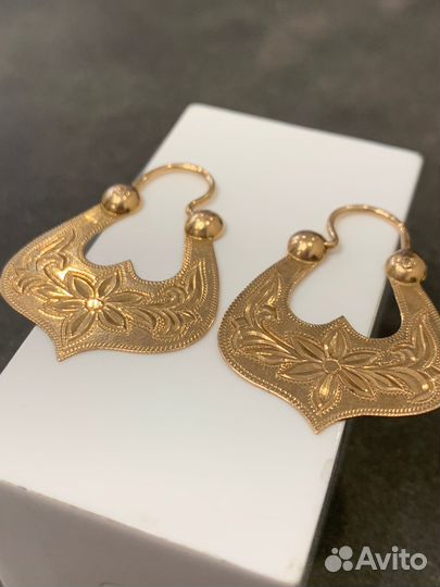 Серьги золотые 585 пробы