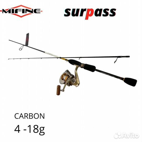Спиннинг mifine surpass, тест 4-18g, 2,7m