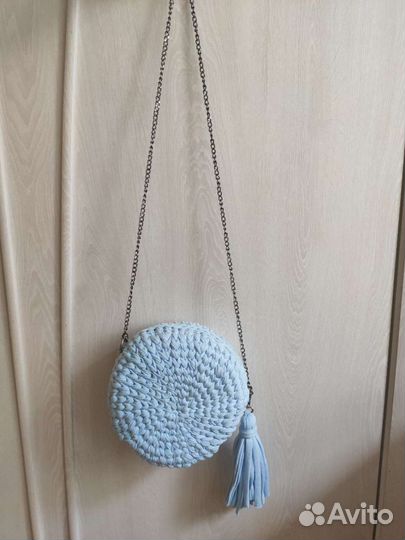 Вязаная сумка (трикотажная пряжа)