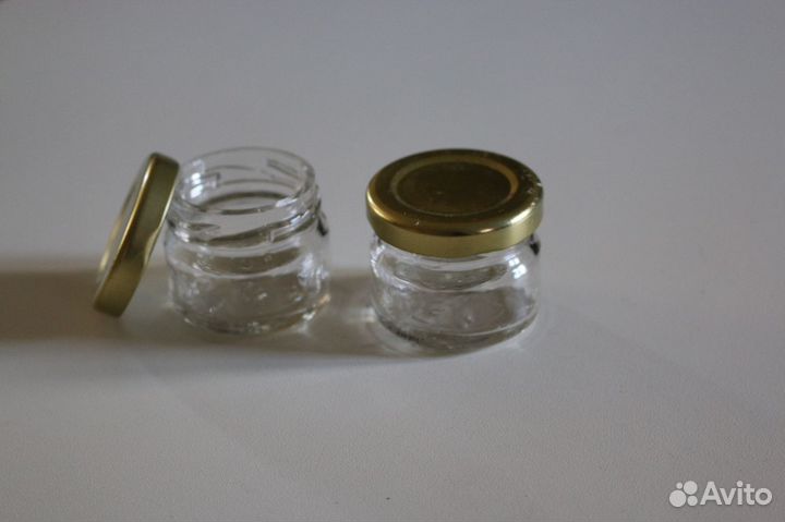 Маленькие стеклянные баночки с крышкой 30 мл