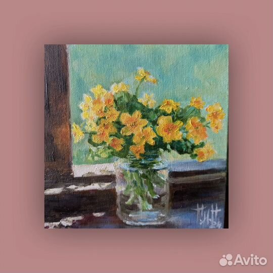 Картина маслом цветы