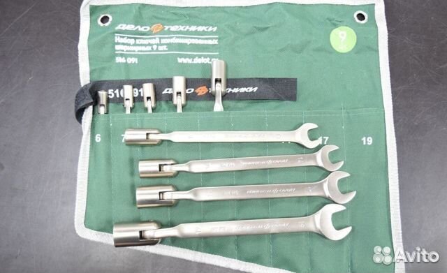 Набор ключей комбинированных шарнирных 9 шт., план