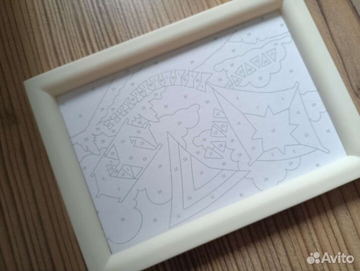 Картинки для рисования по номерам в рамочках