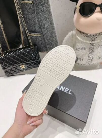 Кеды женские натуральная кожа белые Chanel