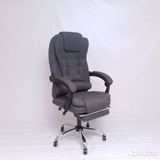 Тканевое офисное кресло с массажем