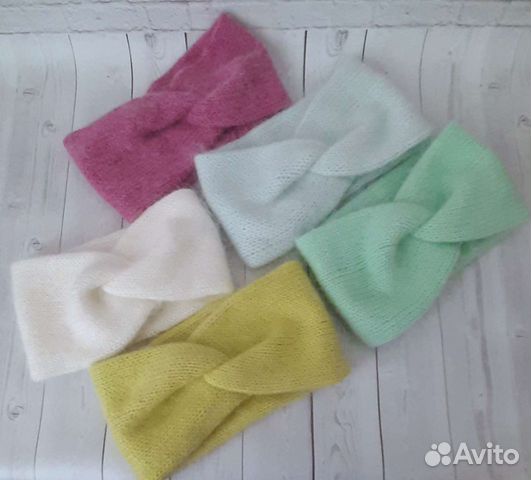 Повязка на голову вязаная