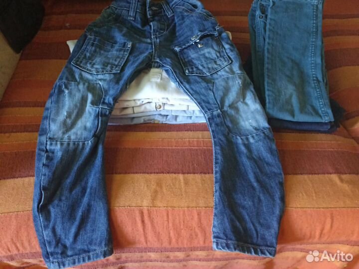 Рубашки джинсы 5-8 лет