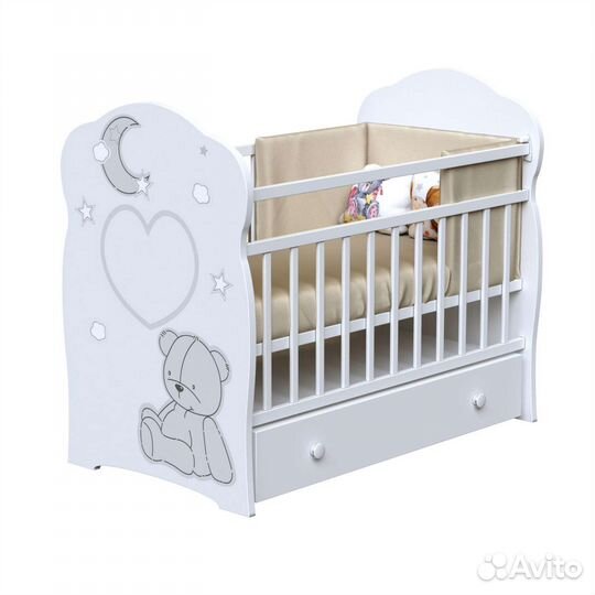 Кровать детская до 3 лет маятник с ящиком