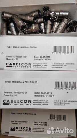 Разъем обжимной Cabelcon FM-RG11-ALM 7,6/11,7
