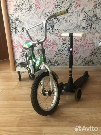 Отдам велосипед и самокат