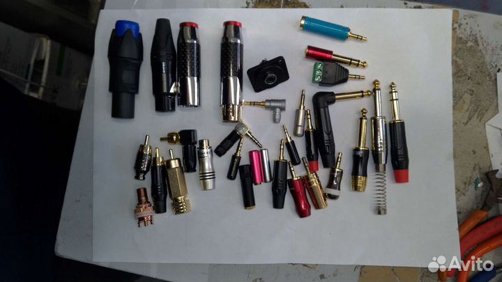 Штекер RCA, XLR, Speacon, Powercon, Jack 6.3 mm, j