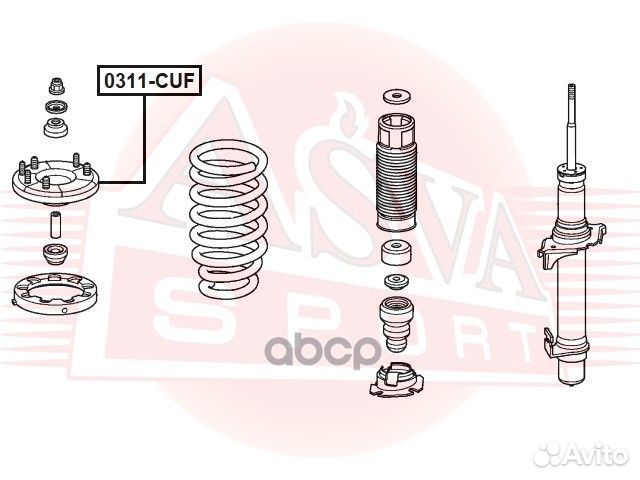 Опора амортизатора переднего правого 0311-CUF asva