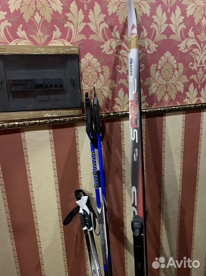 Лыжи беговые с палками