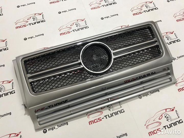 Решетка G-class G63 AMG Серая w463 (Без звезды)