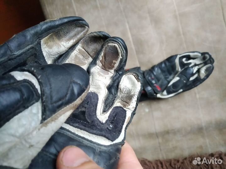 Мотоперчатки кожаные