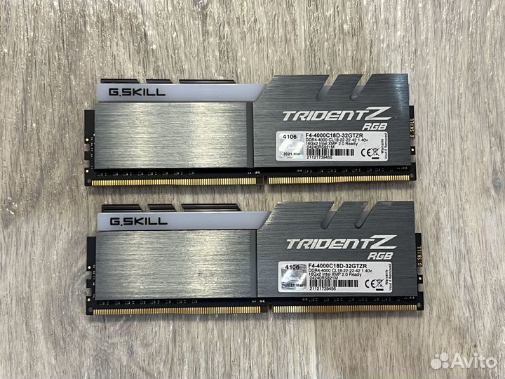 Оперативная память DDR4 G.skill trident z rgb 16x2