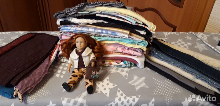 Лоскуты для рукоделия, пошива кукольной одежды