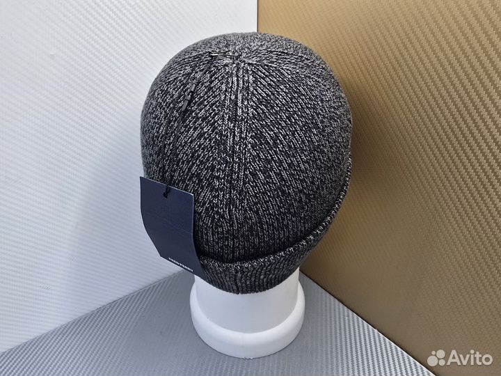 Шапка мужская вязаная Fred Perry серый меланж