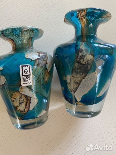 Ваза декоративная стекло Мальта