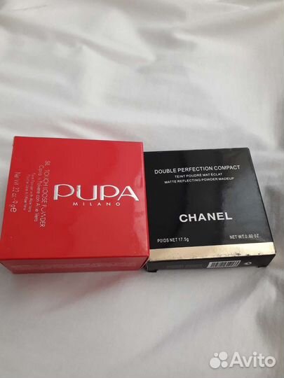 Пудра pupa и тени шанель коллекционные