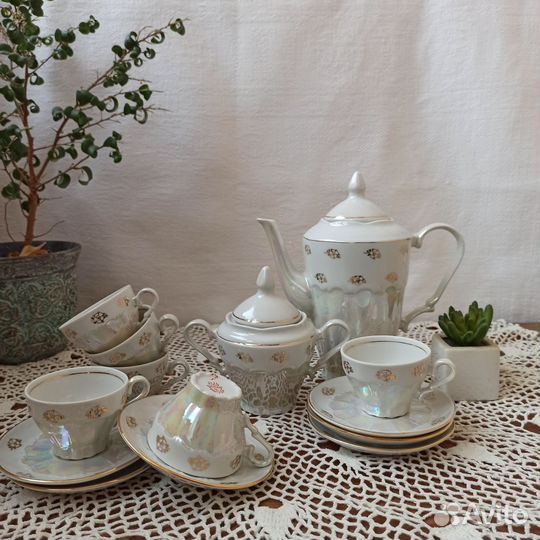 Кофейный сервиз. Югославия ручная роспись