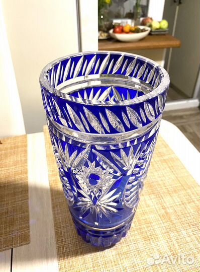 Синий хрусталь, ваза СССР