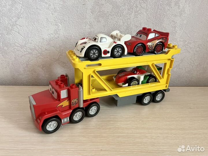 Лего дупло 4 набора тачки Маквин + Дасти + Автовоз