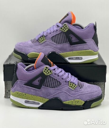 Фиолетовые Nike Air Jordan 4 Retro для повседневно