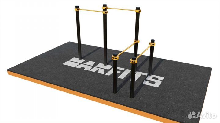 Двойной турник С брусьями свс-76 108мм металл