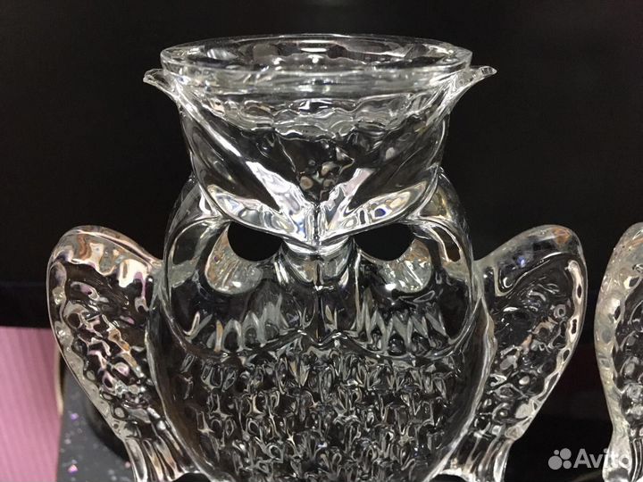 Хрустальный Подсвечник Сова СССР