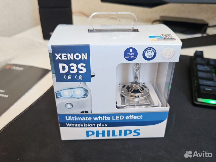 Ксеноновые лампы d3s philips WhiteVision plus