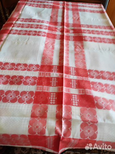 Скатерть льняная и 6 салфеток времён СССР