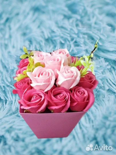 Красивый Букет из мыльных роз