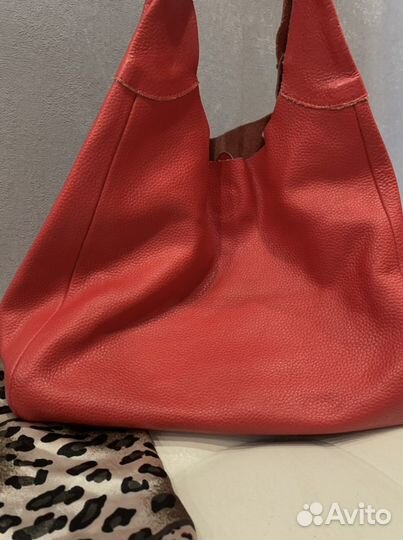 Сумка мешок натуральная кожа