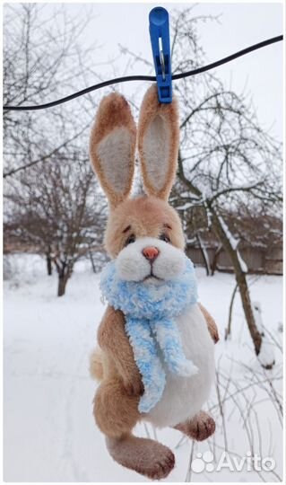 Игрушка вязаная. Кролик, зайчик ручной работы