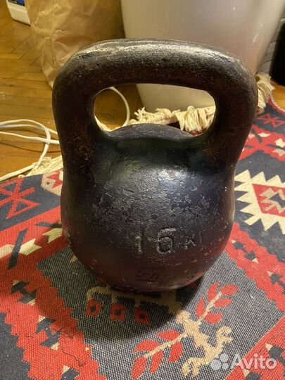 Гиря 16 кг пудовая СССР