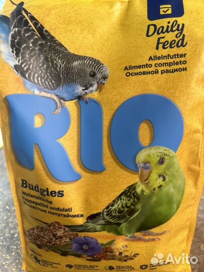 Корм для птиц RIO для волнистых попугайчиков, 1 кг