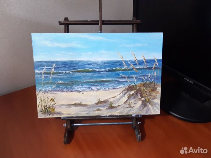 Картина маслом балтийское море дюны