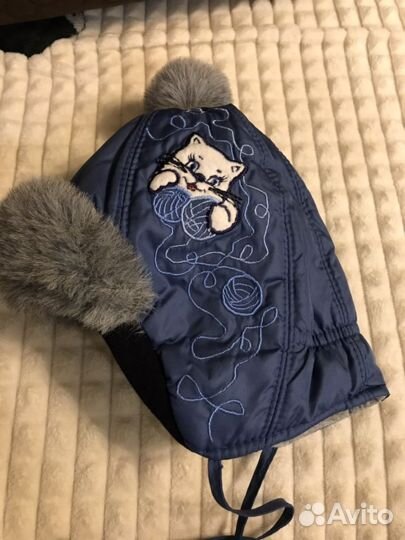 Шапка ушанка детская размер 44