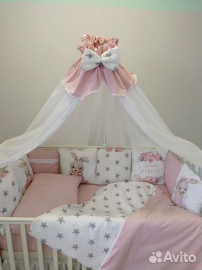 Балдахин, бортики-подушечки, держатель