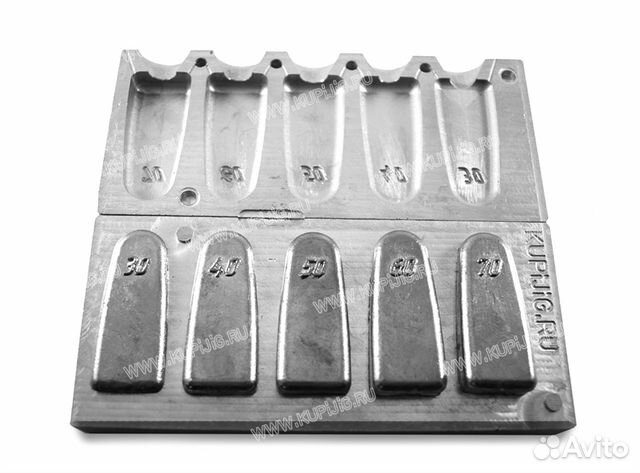 Форма для литья грузил фидерной кормушки от 30 до