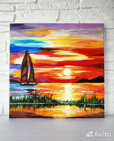 Картина акрилом на холсте