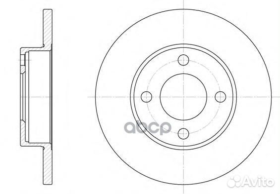 Диск торм. пер.256x13 4 отв. 6181.00 Road house