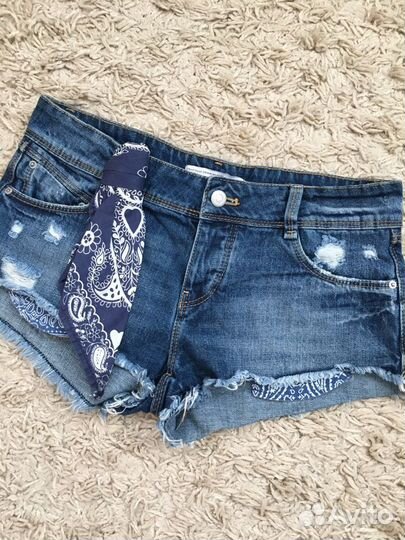 Стильные короткие джинсовые шорты Zara (Бангладеш)