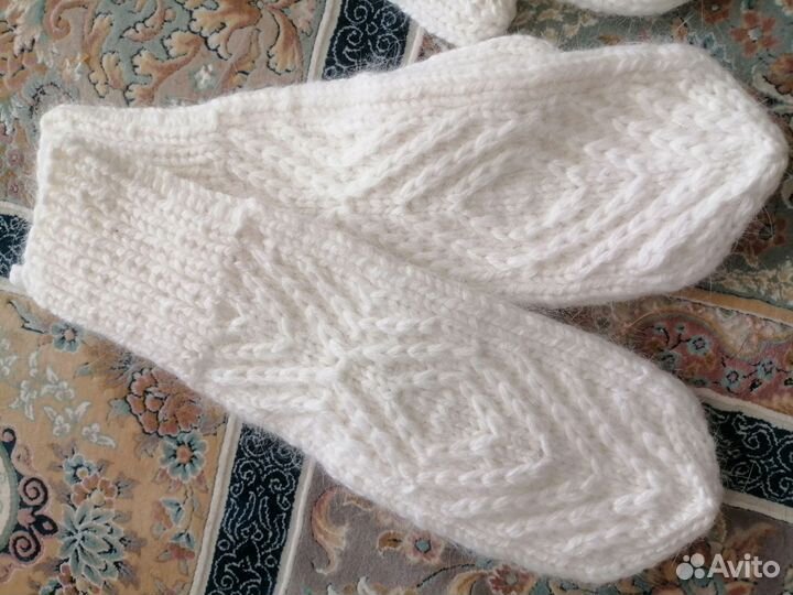 Варежки из пуха норки