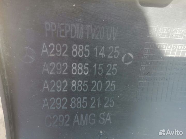 Юбка заднего бампера на Mercedes AMG C292