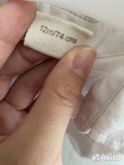 Костюм белая рубашка и шорты на годик 74