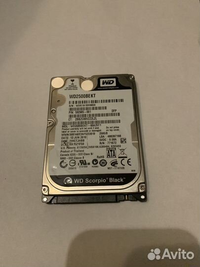 Жесткий диск hhd 250gb