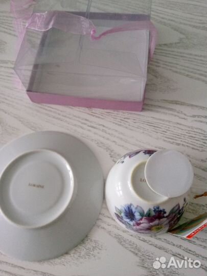 Чашка с блюдцем фарфор